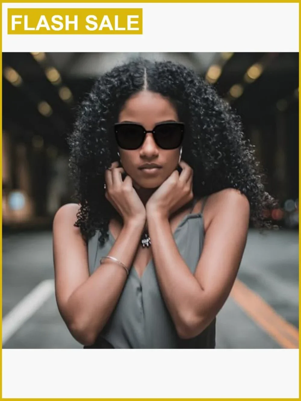 Oversized Square Sunglasses UV400 Protection Unisex